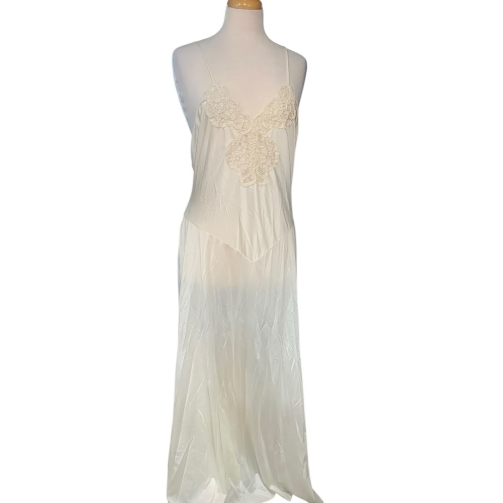 Women's Ivory Lace-Trim Slip Dress